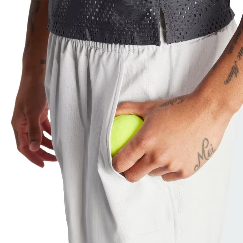 ADIDAS Melbourne Shorts & Inner Shorts Mens Badminton Set - Grey One / Carbon - Pocket