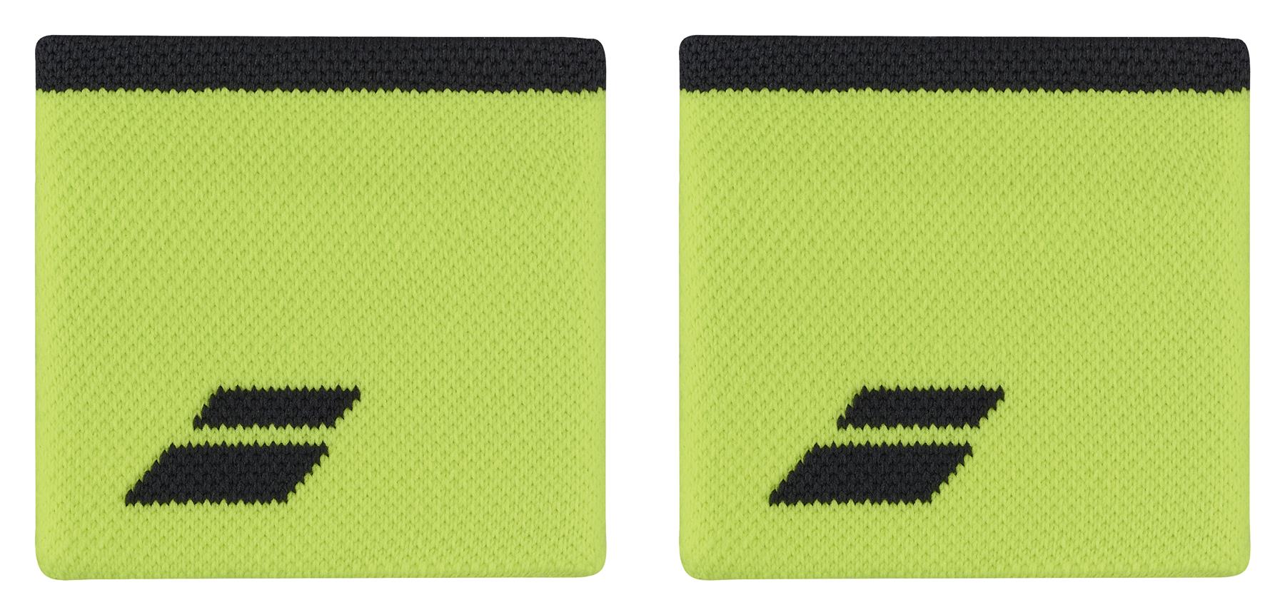 These Babolat Logo Wristbands in Aero and Grey boast a stylish design with the classic black Babolat logo near the bottom, offering both comfort and high absorbency. Perfect for making a bold statement, they keep you dry on and off the court.