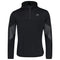 The HEAD Club 22 Mens Tech Hoodie - Black is an athletic garment designed with a half-zip style, complemented by gray accents on the sleeves and shoulders. Crafted using Moisture Transfer Microfibre technology from HEAD Sportswear MXM, this lightweight hoodie is ideal for both sports and casual wear.