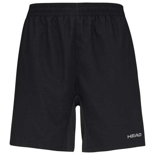 The HEAD Club Men's Shorts in black offer a comfortable fit with an elastic waistband and a discreet "HEAD" logo on the lower right leg. Their clean, minimalist design makes them suitable for both workouts and casual wear. Enjoy enhanced comfort thanks to the integrated MXM Technology.