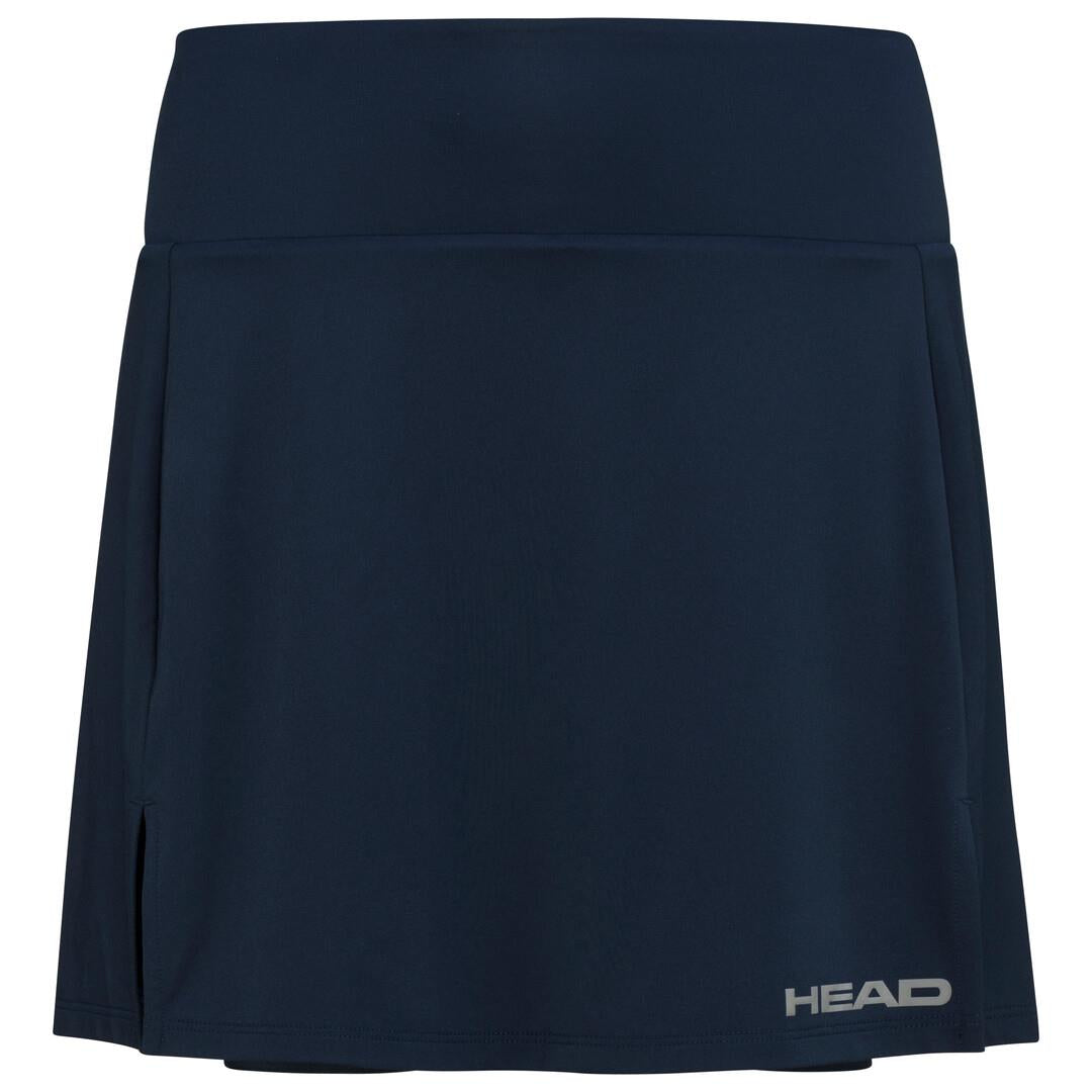 HEAD Womens Club Basic Badminton Skort Long - Dark Blue - Rear