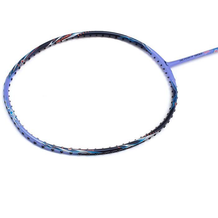 Li-Ning BladeX 900 Moon Max Badminton Racket - Blue - Angled Laid