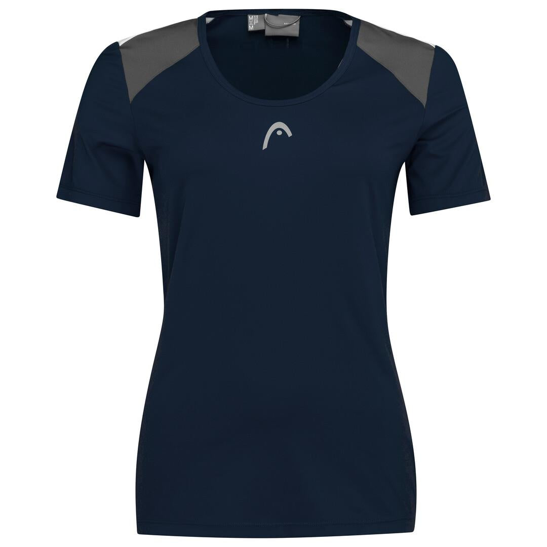 HEAD Womens Club Tech 22 Badminton T-Shirt - Dark Blue