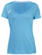 Babolat Play Womens Badminton Cap Sleeve Top - Cyan Blue