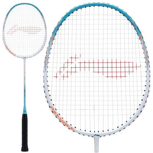 Li-Ning Axforce 9 Badminton Racket - White / Blue