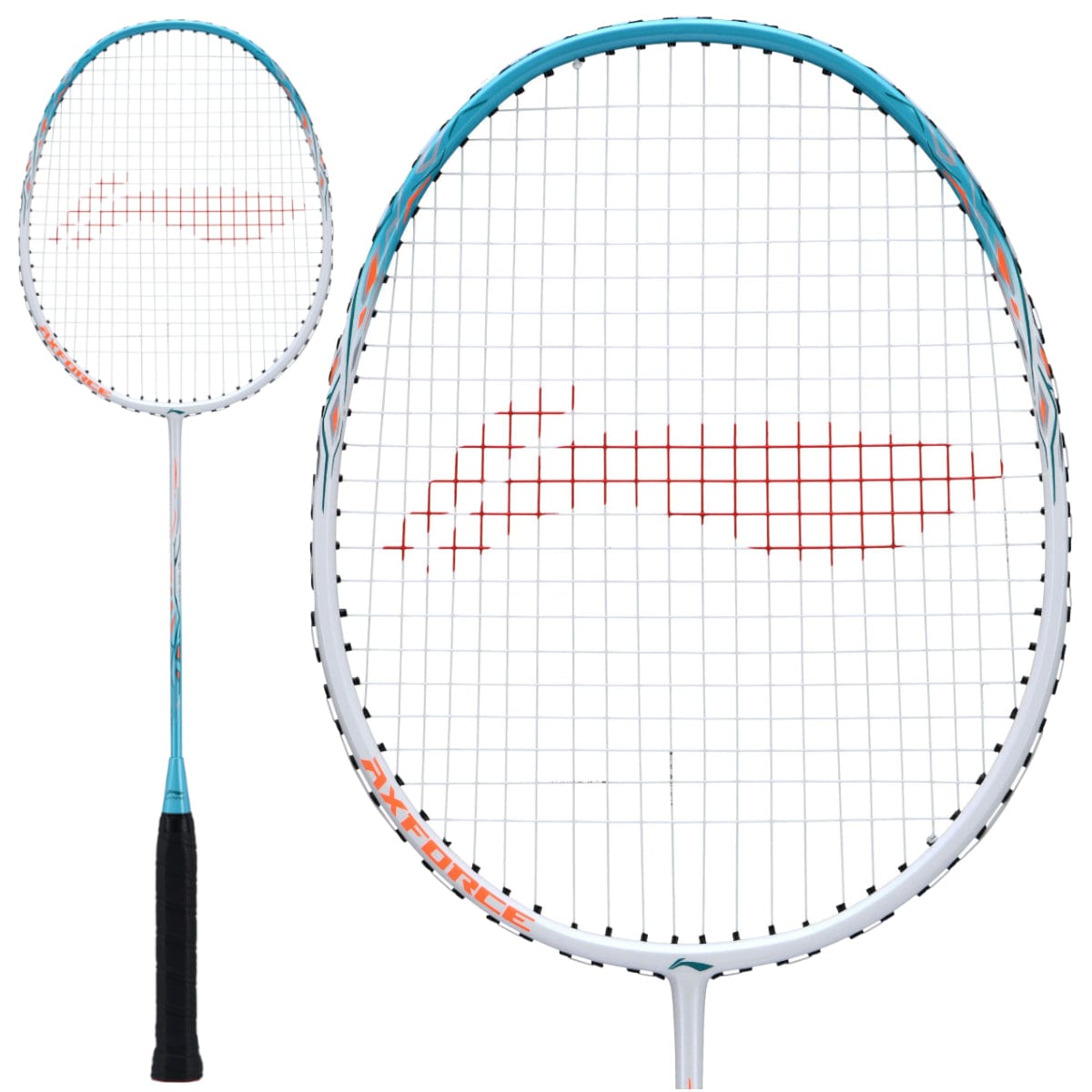 Li-Ning Axforce 9 Badminton Racket - White / Blue — Badminton HQ