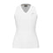 The HEAD Performance Women's Badminton Tank Top in white features a V-neck design and a discreet logo on the upper left side. Made with moisture-wicking microfibre, this lightweight fabric incorporates body mapping technology for enhanced comfort.