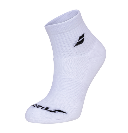 Babolat Quarter Badminton Socks 3 Pack - White