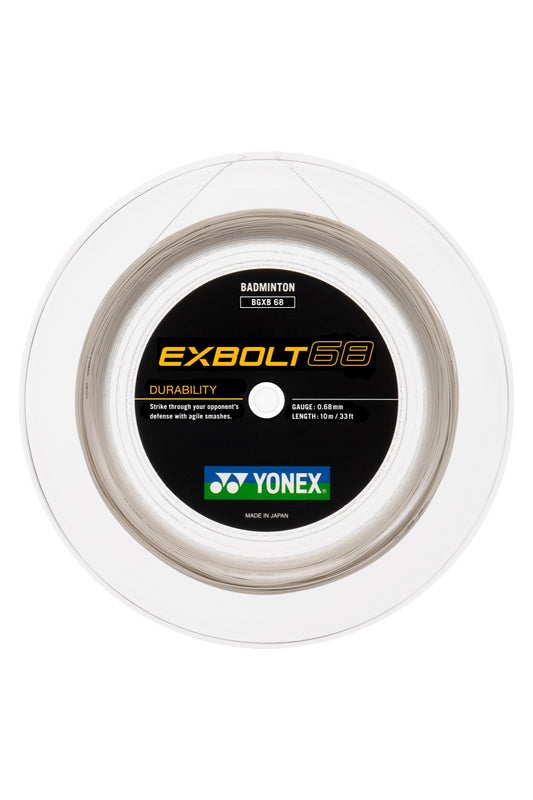 Yonex Exbolt 68 Badminton String White - 0.68mm 200m Reel
