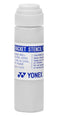 The Yonex Stencil Ink - White, with its distinct white body and blue label, is equipped with a handy sponge applicator. Ideal for racket strings, the label provides comprehensive usage instructions along with crucial cautionary notes.