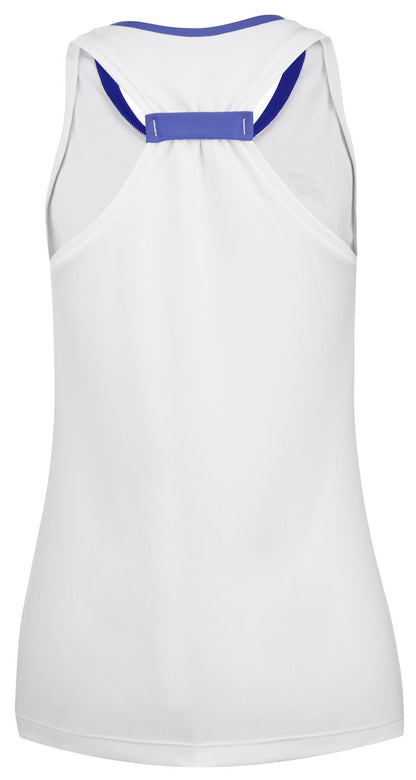 Babolat Play Womens Badminton Tank Top - White - Back