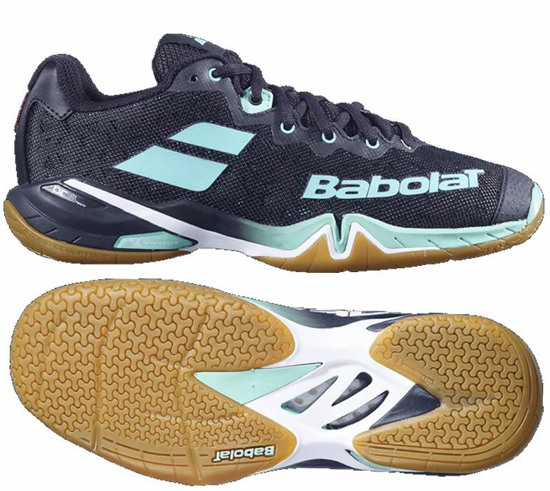 Babolat Shadow Tour Badminton Shoes - Black/Green
