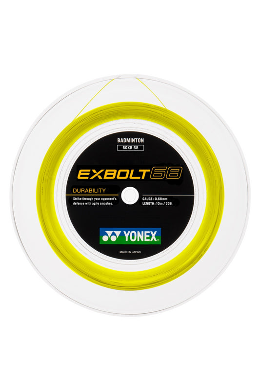 Yonex Exbolt 68 Badminton String Yellow - 0.68mm 200m Reel