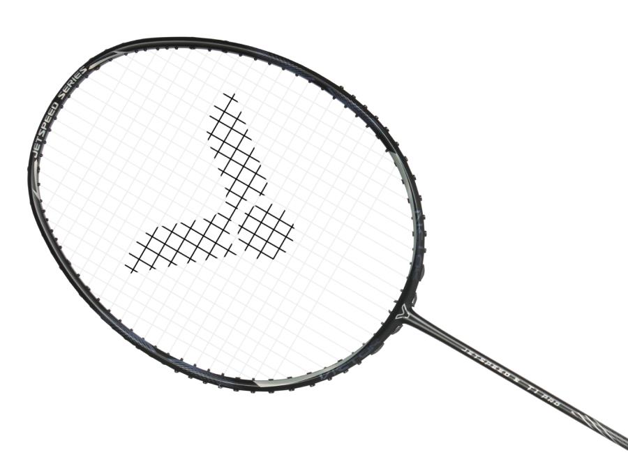 Victor Jetspeed T1 Pro C 4U Badminton Racket - Black / Grey - Head