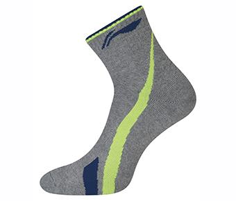 Li-Ning Stripe Sports Socks - Grey / Green