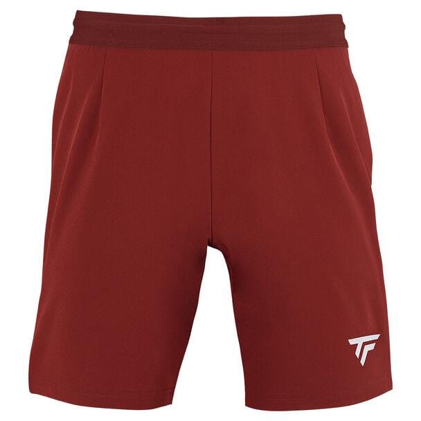 The Tecnifibre Men's Team Badminton Shorts in Cardinal provide excellent ventilation and feature a subtle white logo on the lower left side. Designed with a straight fit and elastic waistband, these shorts offer exceptional lightness for any sports activity.