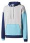 The Yonex YHD123 Unisex Badminton Hoodie presents a chic color-block look with its grey torso, navy sleeves and hood, and a sky blue front pocket. This essential piece of sportswear comes with drawstrings and features a discreet logo on the chest.