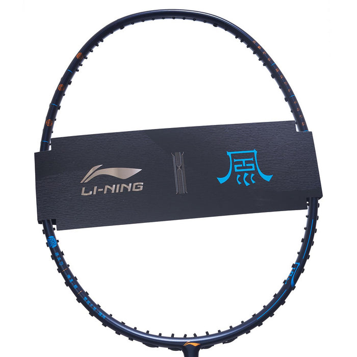 Li-Ning Limited Edition 'Wind' 4U Badminton Racket Box Set - Black / Blue - Head