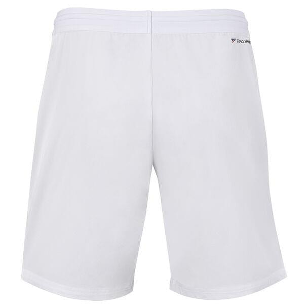 The Tecnifibre Men's Team Badminton Short in White is engineered for ultimate lightness, featuring a sophisticated design with a discreet logo near the waistband at the back, providing superior ventilation for enhanced performance.