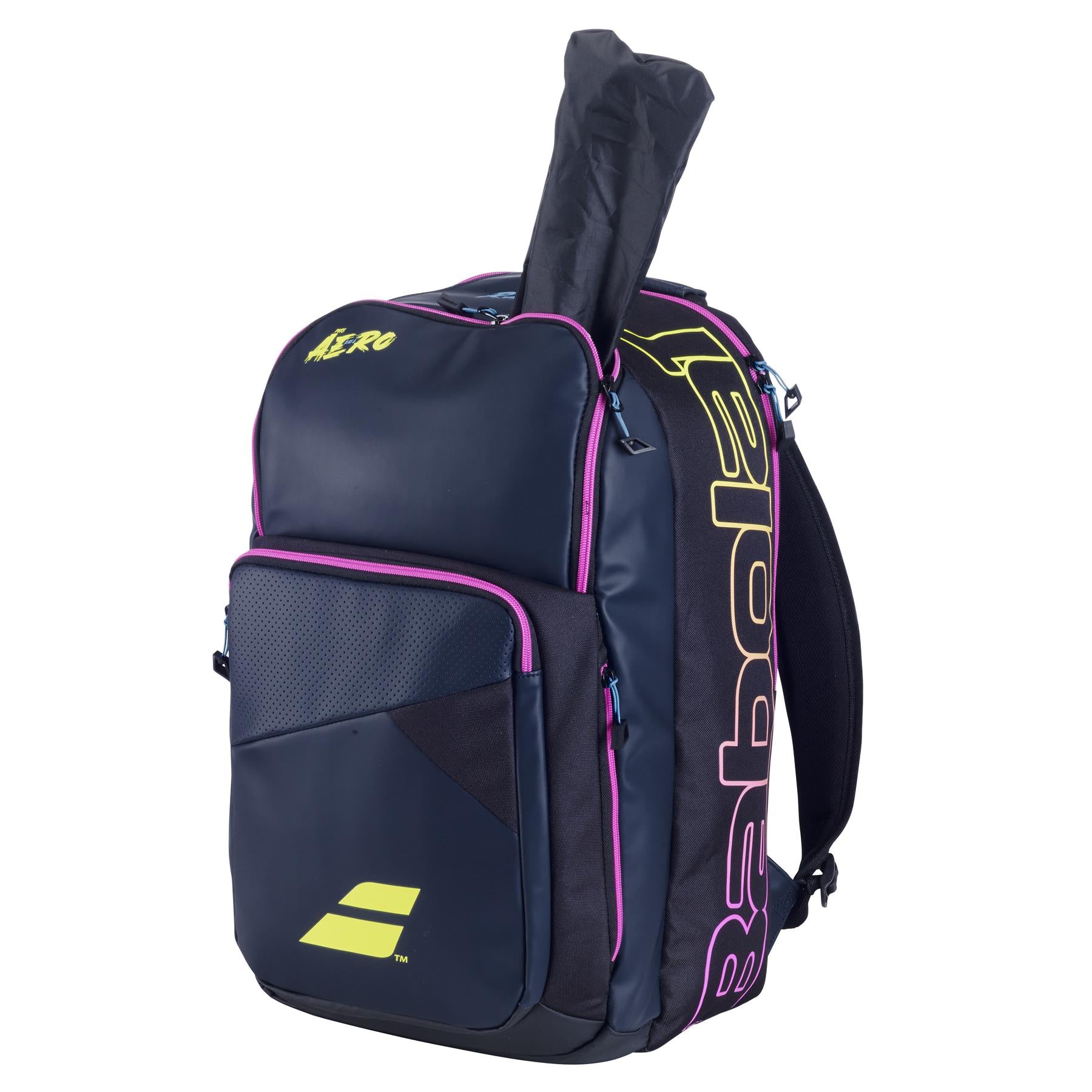 Babolat Pure Aero Rafa II Badminton Backpack - Black / Pink / Yellow