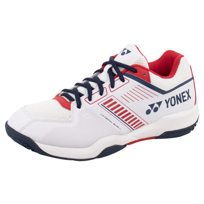 Yonex Power Cushion Strider Flow Mens Wide Badminton Shoes - White / Red
