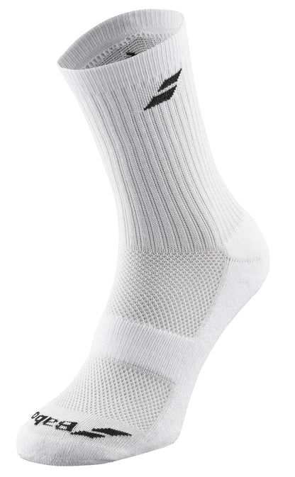 Babolat Long 3 Pack Badminton Socks - White / Blue / Grey