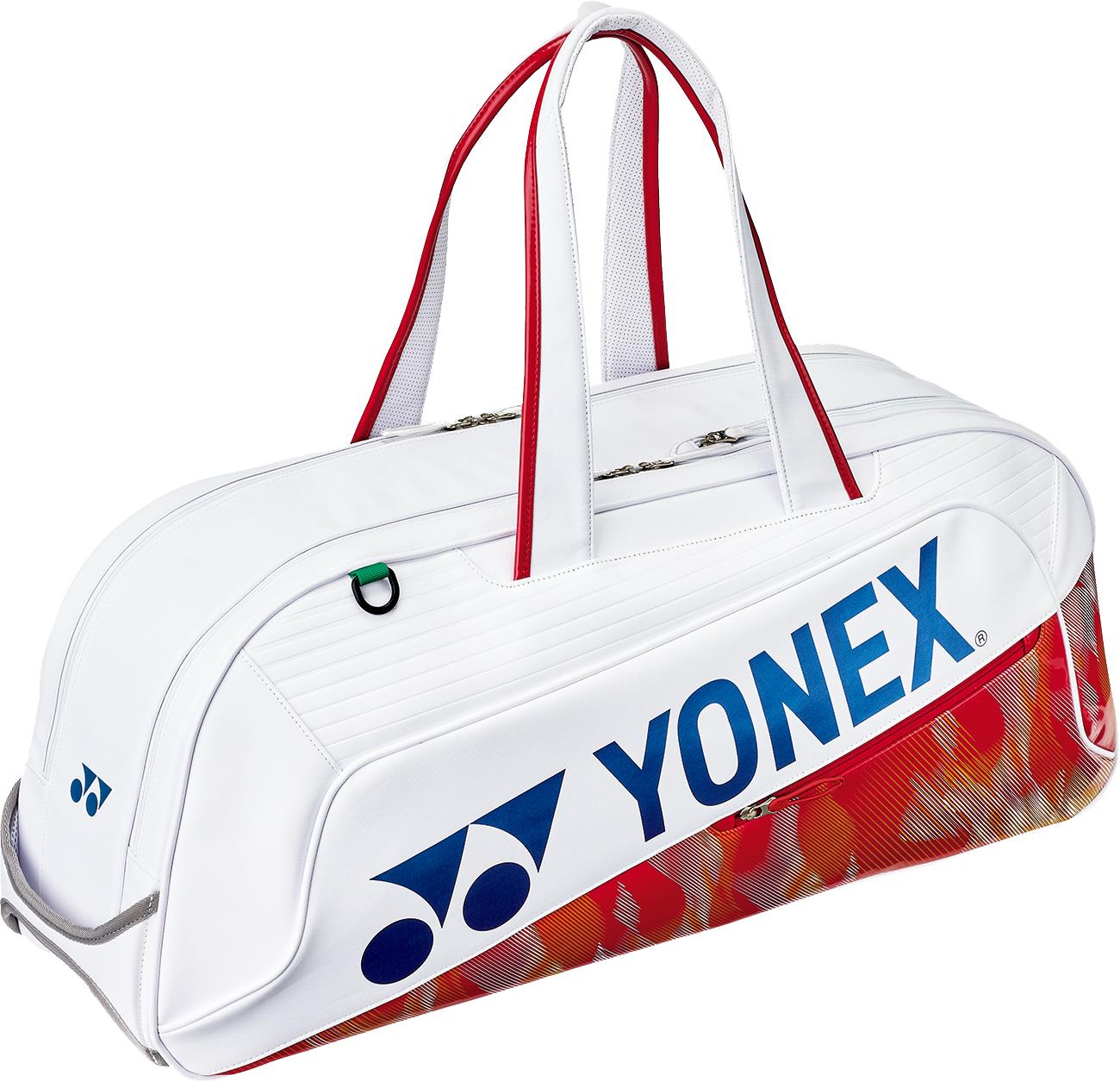 YONEX ホワイト キャディバッグ　ゆうたみん Yonex 02631WEX Expert Tournament Badminton Bag - White — Badminton HQ