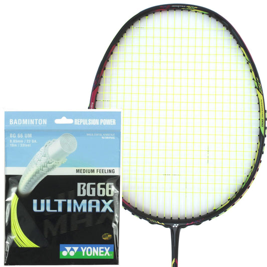 Yonex BG 66 Ultimax Badminton String Yellow - 0.65mm 10m Packet