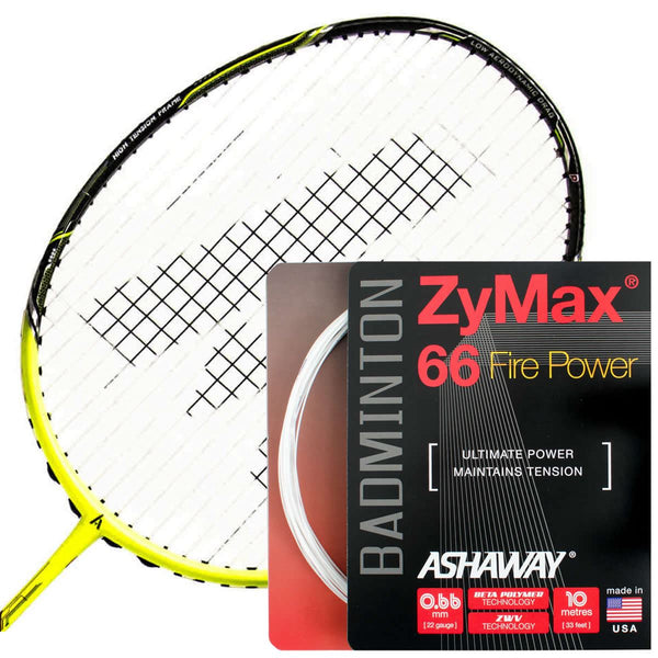 Ashaway Zymax 66 Fire Power Badminton String White - 0.66MM - 10m Packet