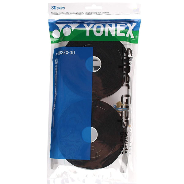 Yonex AC102-30EX Super Grap Badminton Overgrip -  30 Pack - Black