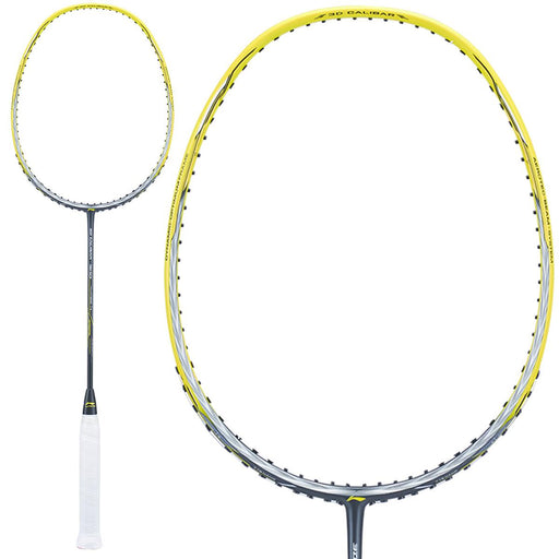 Li-Ning 3D Calibar 300 Drive Badminton Racket - Dark Grey Yellow