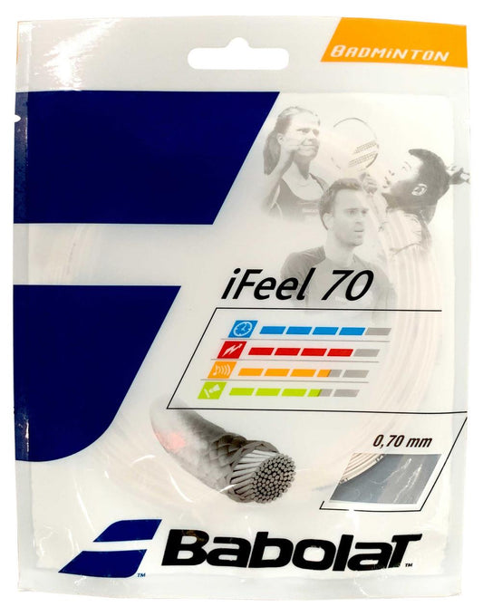 Babolat iFeel 70 Badminton 10m String Set - White - 0.70mm