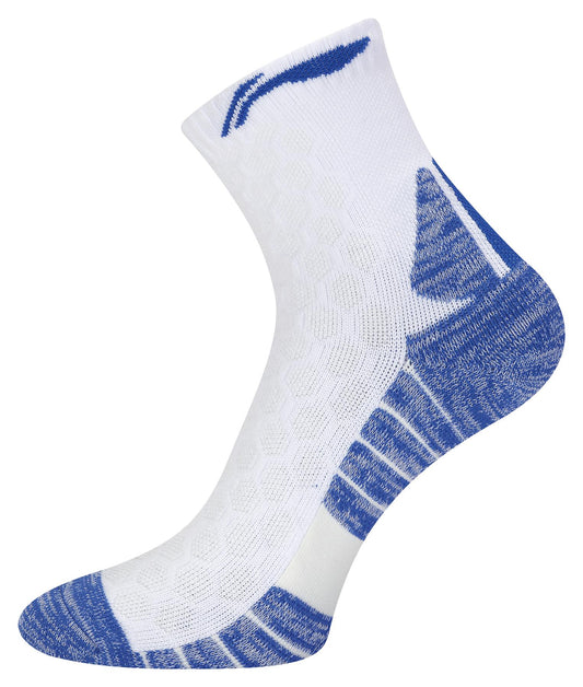 Li-Ning Mens Mid-Cut Sports Socks - White / Blue