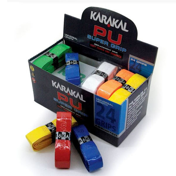 Karakal PU Badminton Super Grip - Pack of 24 - Assorted Colors