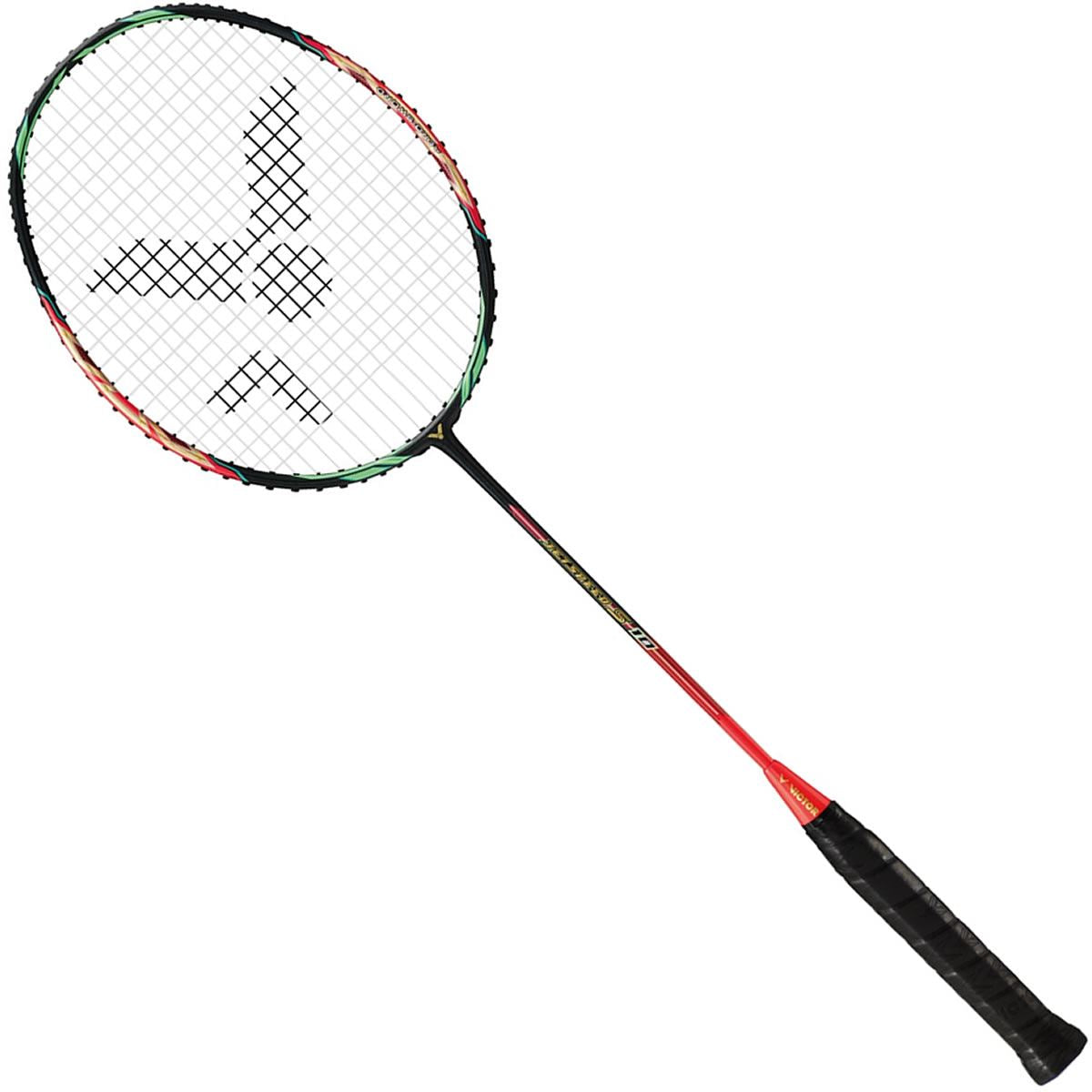 Victor Jetspeed S 10 Q Badminton Racket - Red Black - Professional