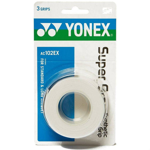 Yonex AC102EX Super Grap Badminton Overgrip - 3 Pack - White