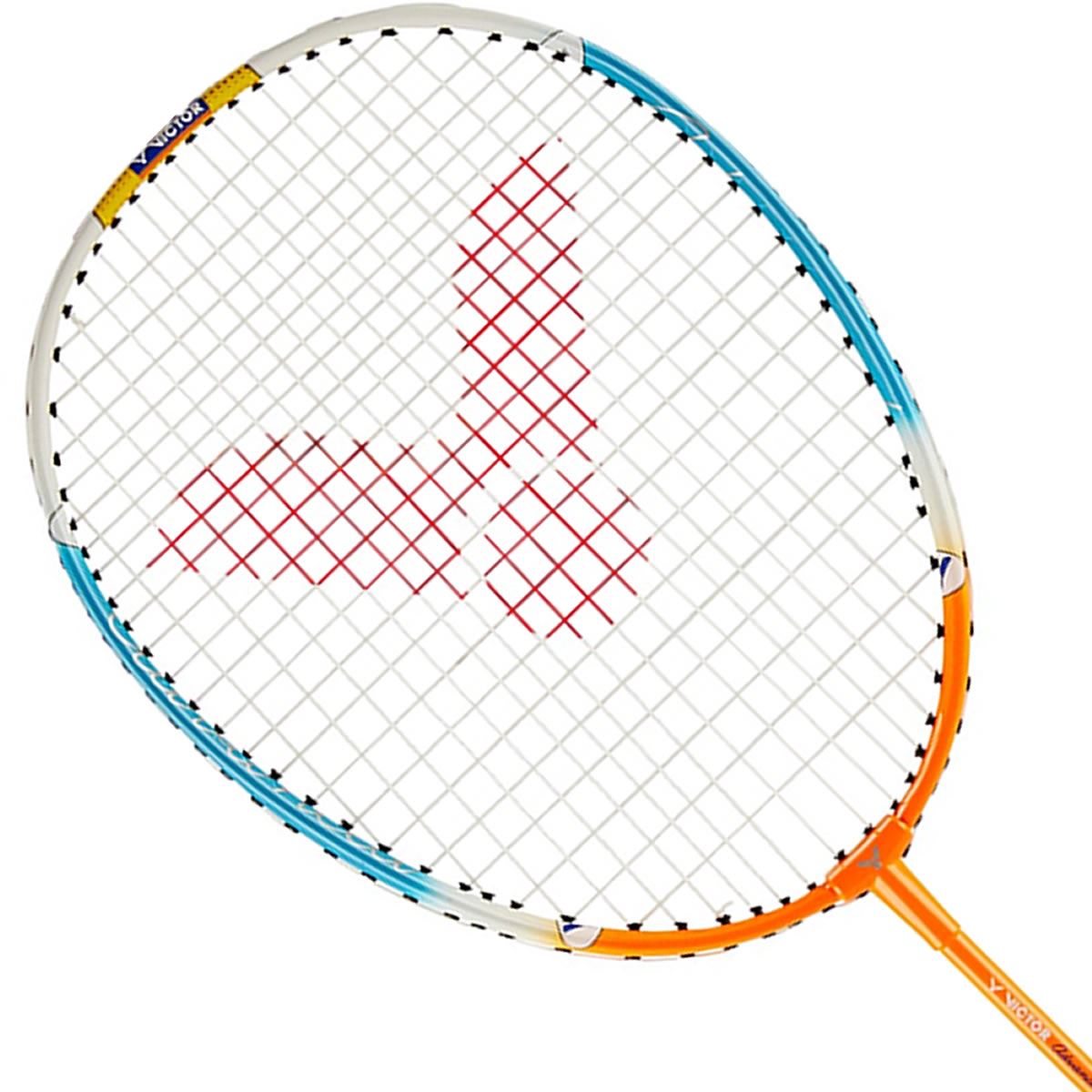 Victor Advanced Junior Badminton Racket - Orange Blue