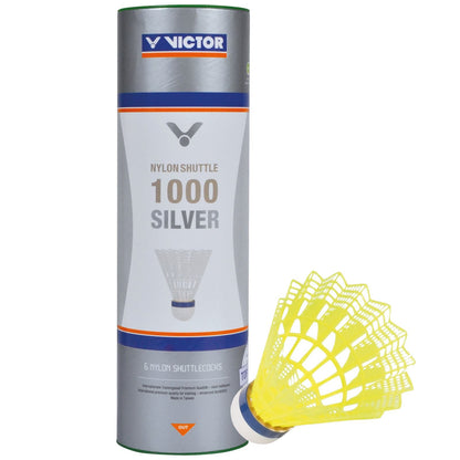 VICTOR 1000 Nylon Yellow Badminton Shuttlecocks