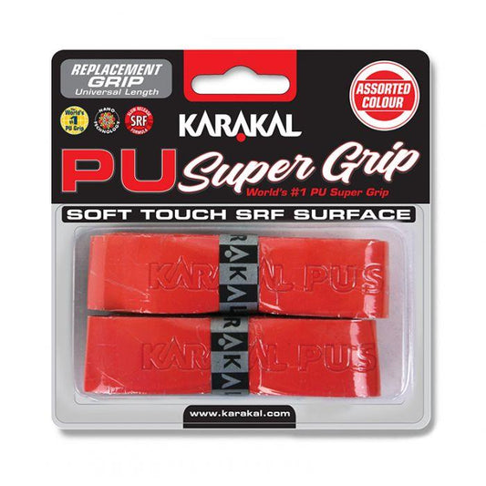Karakal PU BadmintonGrip - Twin Pack - Red