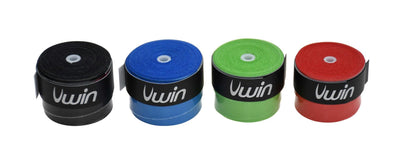 The Uwin Badminton Overgrip 3-pack in black provides an exceptional comfort grip for your racket. Each roll features the "Uwin" label, ensuring top-notch performance and style on the court.