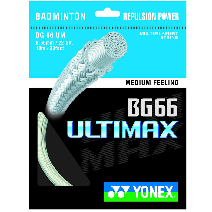 Yonex BG 66 Ultimax Badminton String White - 0.65mm 10m Packet