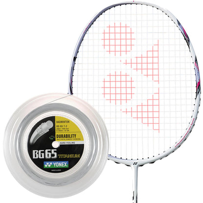 Yonex BG 65 Ti Badminton String White - 0.7mm 200m Reel