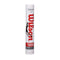 The Wilson Team 60 Feather Badminton Shuttlecocks - Tube of 12, by Wilson, are housed in a cylindrical tube. This tube is white with red text and features an image of a badminton player, offering consistent flight performance for training and practice sessions.