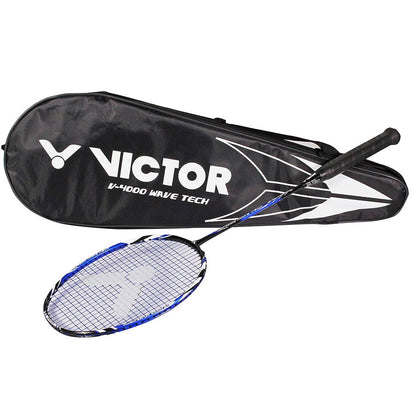 Victor V-4000 Graphite Badminton Racket - Black Blue