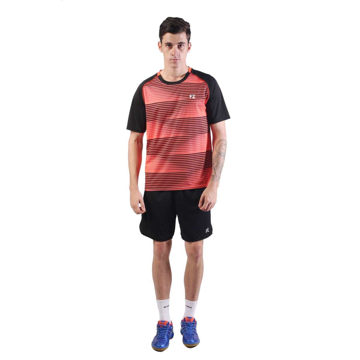 FZ Forza Dubai Black Orange Badminton T-Shirt
