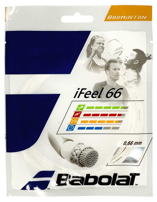Babolat iFeel 66 Badminton 10m String Set - White - 0.66mm