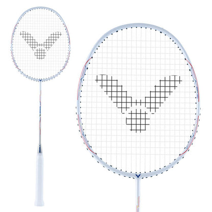 Victor DriveX 1L A Badminton Racket - Floral White