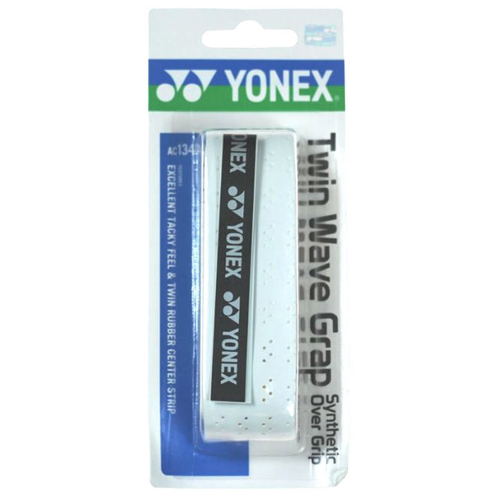Yonex AC134EX Twin Wave Grap Badminton Overgrip - White