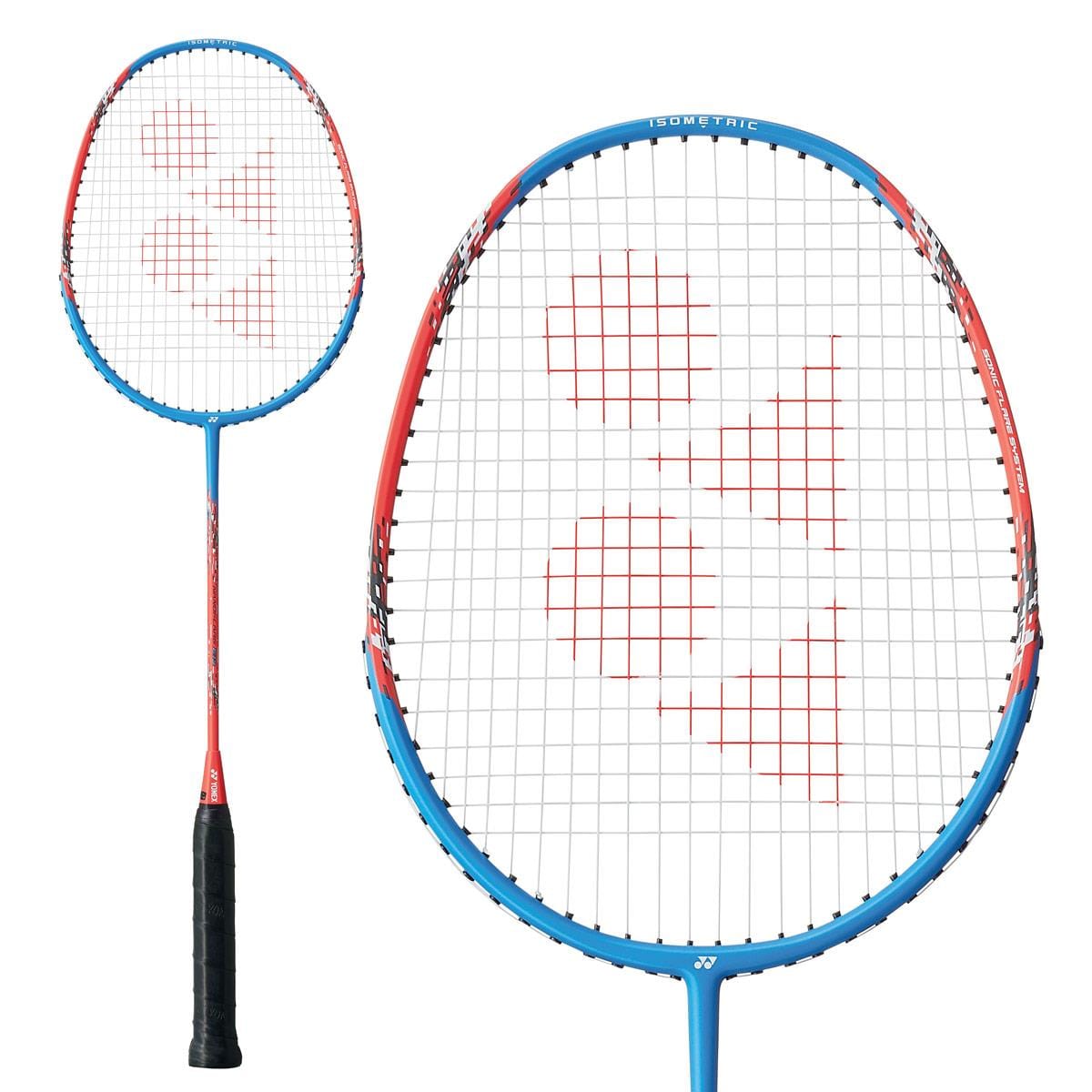 Isometric Shaped Rackets Yonex Nanoflare E13 Badminton Racket - Blue / Red — Badminton HQ