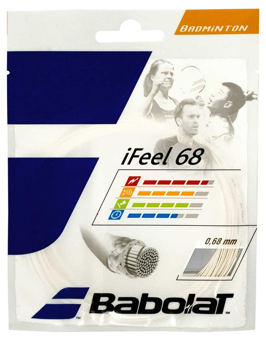 Babolat iFeel 68 Badminton 10m String Set - White - 0.68mm